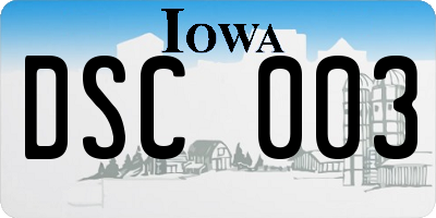 IA license plate DSC003