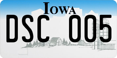 IA license plate DSC005