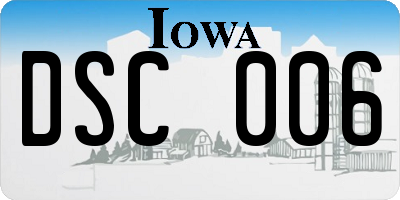 IA license plate DSC006