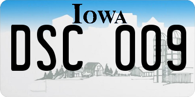 IA license plate DSC009