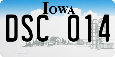 IA license plate DSC014