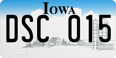 IA license plate DSC015