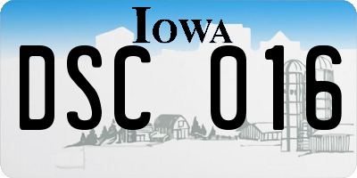 IA license plate DSC016