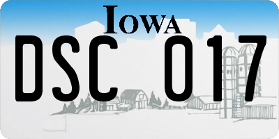 IA license plate DSC017