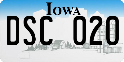 IA license plate DSC020