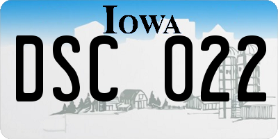 IA license plate DSC022