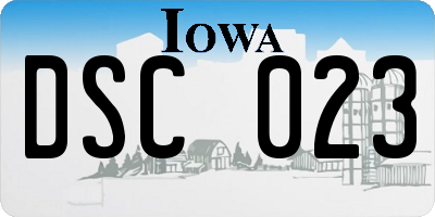 IA license plate DSC023