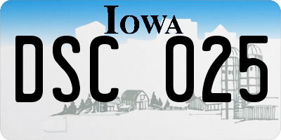 IA license plate DSC025
