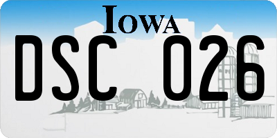 IA license plate DSC026