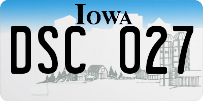 IA license plate DSC027