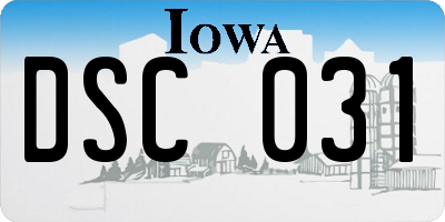 IA license plate DSC031
