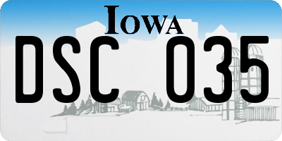 IA license plate DSC035