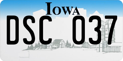 IA license plate DSC037
