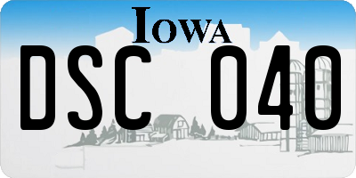 IA license plate DSC040