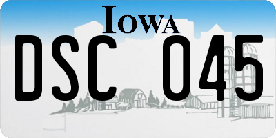 IA license plate DSC045