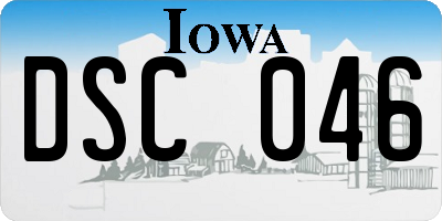 IA license plate DSC046