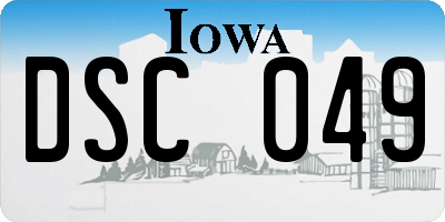 IA license plate DSC049