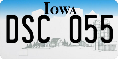 IA license plate DSC055