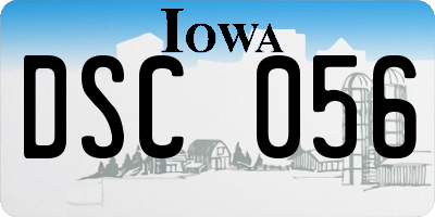 IA license plate DSC056