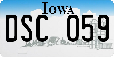 IA license plate DSC059