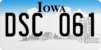 IA license plate DSC061