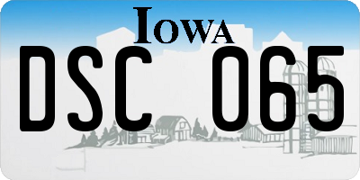 IA license plate DSC065