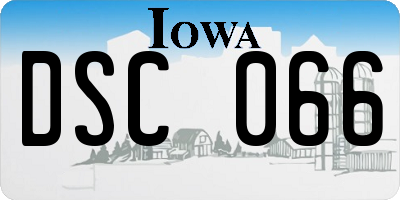 IA license plate DSC066