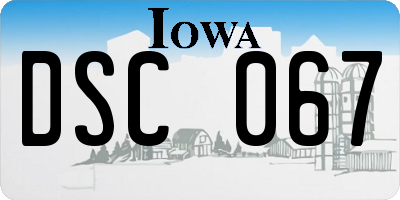 IA license plate DSC067
