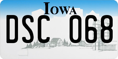 IA license plate DSC068