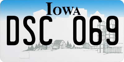 IA license plate DSC069