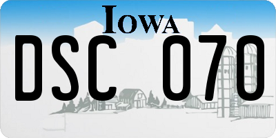 IA license plate DSC070