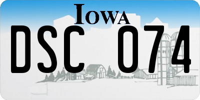 IA license plate DSC074