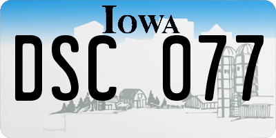 IA license plate DSC077