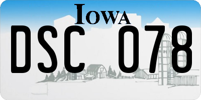 IA license plate DSC078