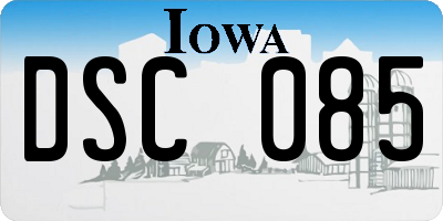 IA license plate DSC085