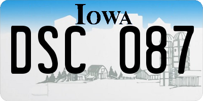 IA license plate DSC087