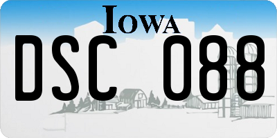 IA license plate DSC088