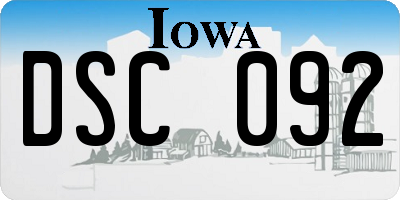 IA license plate DSC092