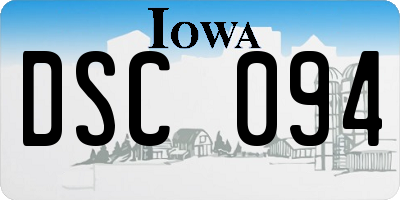 IA license plate DSC094