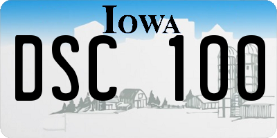 IA license plate DSC100