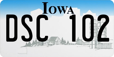 IA license plate DSC102