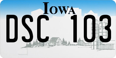 IA license plate DSC103