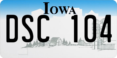 IA license plate DSC104