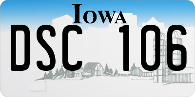 IA license plate DSC106