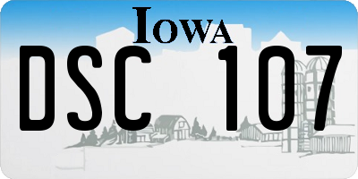 IA license plate DSC107