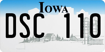 IA license plate DSC110