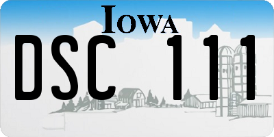 IA license plate DSC111