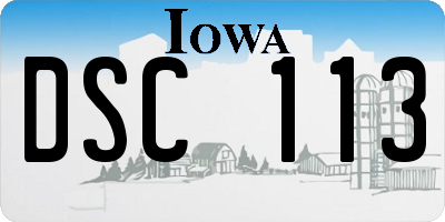 IA license plate DSC113
