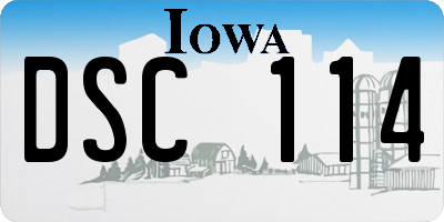 IA license plate DSC114