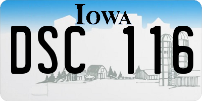 IA license plate DSC116